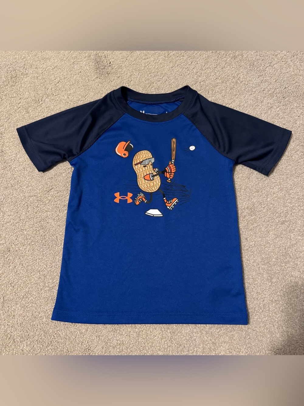 Boys Under Armour Peanut Baseball Shirt